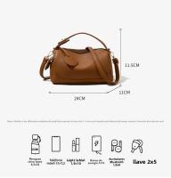 Bolso bandolera de piel suave de gran capacidad para mujer, bolso de viaje tipo almohada, bolso de hombro portátil para mujer - details 1