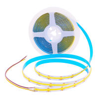 Tira de luces LED COB CCT, cinta Flexible de alta densidad, regulable, FOB, 608 K a 2700K, iluminación cambiable, DC12V, 24V, 6500 Led/m - details 0