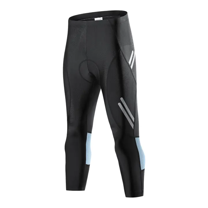 WOSAWE Pantalones de Ciclismo para Hombres Largos de Bicicleta 3D con Gel Compresión Transpirable Material de Poliéster Estilo Normal - 1