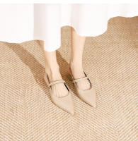 Zapatos planos con correa puntiaguda simples y versátiles - details 19