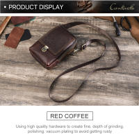 Bolso de Bandolera Casual para Hombres CONTACT'S de Cuero Genuino con Bolsillo para Teléfono Bolso de Cintura para Viajes Material de Lining Poliéster Tamaño Pequeño Estilo de Moda con Rayas - details 10