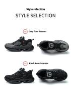 Zapatillas de trabajo con punta de acero a la moda para hombre, zapatos protectores a prueba de perforaciones, botas de seguridad para hombre - details 6