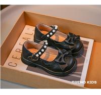 Zapatos de cuero para niñas, calzado de princesa versátil, estilo británico, sencillo, con lazo de perlas, suaves y dulces, 2024 - details 7