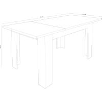 Mesa de Comedor Extensible, Modelo Corfu Color Cambria, Medidas Mesa: 138 x 76 x 88 cm de Fondo - details 4