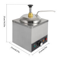 650 W eléctrico de chocolate caliente, dispensador de chocolate de acero inoxidable con bomba, botella de salsas - details 2