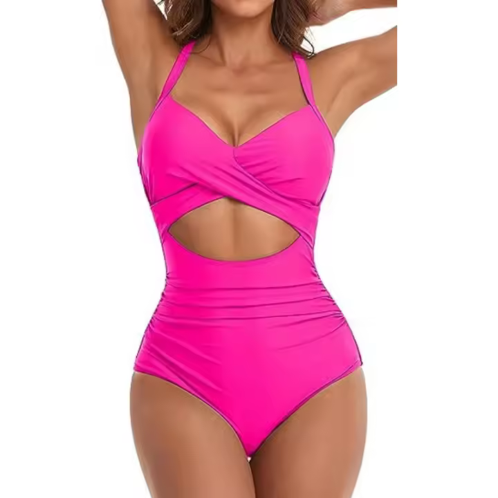 Traje de baño de una pieza de alto sentido bikini de cintura alta sexy femenino - 1