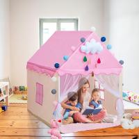 Tienda de Juegos Decorada Rosa Casa de Piedra Rosa y Gris con Almohadilla de Escalada, Luz de Bola, Nubes, Mariposas, Luces Coloridas Adecuada para Niños de 1-3 Años Uso Interior y Exterior - details 3