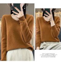 2024 100% Merino pura lana con cuello en V Otoño e Invierno suéter nuevo suéter de cachemira de las mujeres Casual de punto Top DMR201 - details 40
