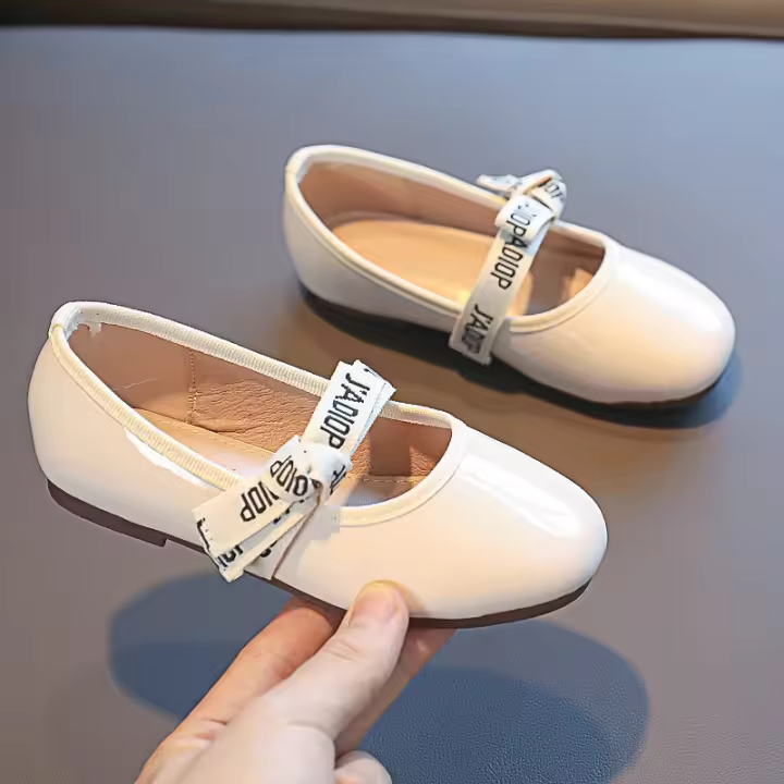 Zapatos de princesa Niña pequeña Niños medianos y mayores Zapatos Doudou Suela suave Bebé Zapatos individuales para niños - 1