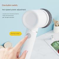 Cepillo de limpieza eléctrico 2 en 1 para cocina y baño, para lavar platos y limpiar ollas fácilmente, herramienta de limpieza doméstica inalámbrica - details 2