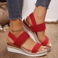 Sandalias de tacón de cuña para mujer, zapatos de verano - details 6