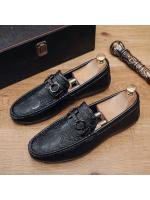 Zapatos Casuales de Verano para Hombres Estilo Británico Cocodrilo en Cuero Tendencia - details 5