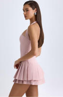Vestido de tirantes plisado con empalme de moda, estilo francés, puro deseo, temperamento, novedad de verano 2025 - details 3