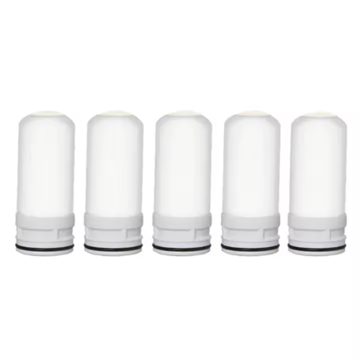 Elementos de Filtro de cerámica interior de repuesto para grifo, purificador de agua para cocina, lavable, óxido, 5 piezas - 1