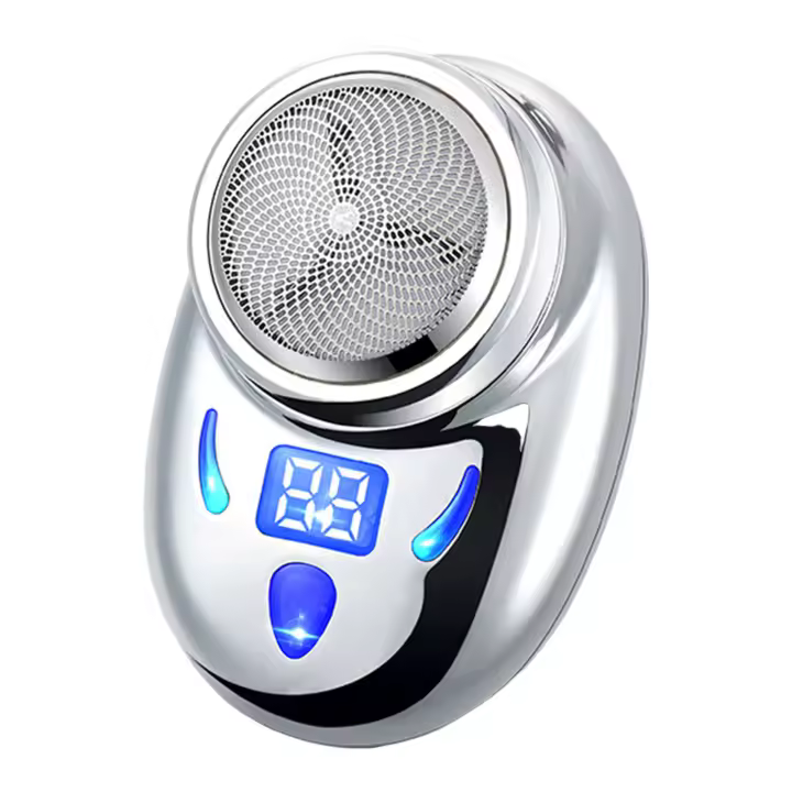 Afeitadora eléctrica portátil para hombre, potente recortadora de barba eléctrica de bolsillo, bonito regalo para padre o novio - 1