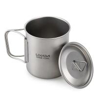 Lixada - maceta colgante portátil de titanio ultraligera, 900 ml/1600 ml, con asa plegable con tapa, utilizada para acampar al aire libre, hacer senderismo, - details 5
