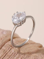Anillo de Cristal Cuadrado en forma de ZIRCON elíptico de lujo Más ligero Joyas exquisitas para Regalos de Bodas de Novias - details 8
