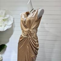 Novedad de verano, vestido ceñido a la cintura de nicho de alta gama con diseño francés, falda larga - details 28