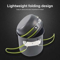 Utensilio de cocina para acampar y carretera, juego de villa ultraligero para exteriores, con cuchara plegable, tenedor, equipo de viaje para senderismo - details 6