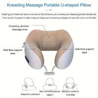 Almohada De Masaje Cervical Eléctrica U-Cuadrilátero Ajustable Con Calor Para Relajación Duradera De Algodón De Memoria - details 6