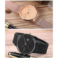 Reloj minimalista ultrafino para hombre, movimiento de cuarzo japonés, resistente al agua, correa de malla de acero inoxidable, reloj de pulsera con fecha - details 11