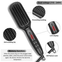 Fast Heating Anti Scald Beard Straightening Comb for Men Professional Hair Styling Straightener Brush for Women Auto Shutoff - details 7