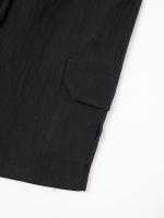 Pantalones cortos Cargo de lino con múltiples bolsillos para hombre, pantalones cortos con cordón de cintura a la moda para exteriores - details 14