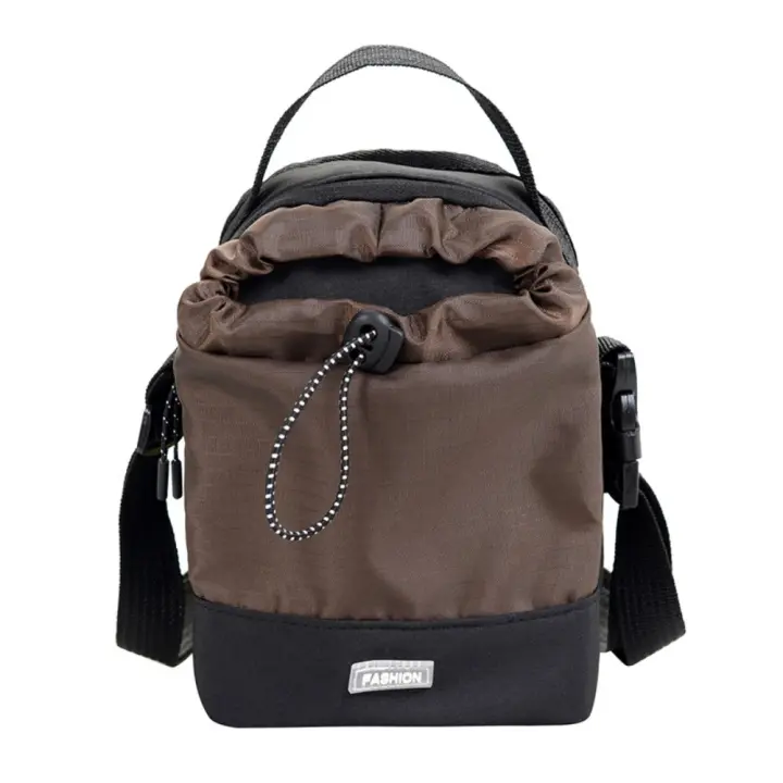 Bolso de hombro con cordón de nailon, bolso ligero con correa ajustable para teléfono, bolso de cubo de estilo coreano de gran capacidad para viaje - 1