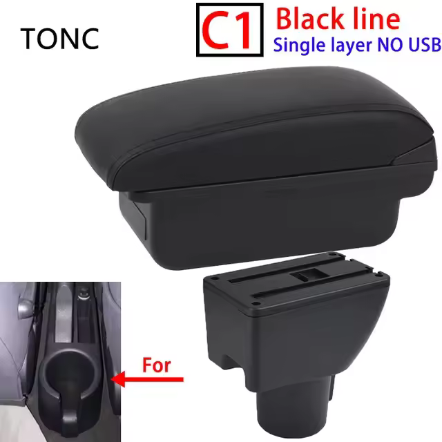 Reposabrazos para HYUNDAI Getz, piezas de reequipamiento, caja de almacenamiento central dedicada, accesorios para coche - 1