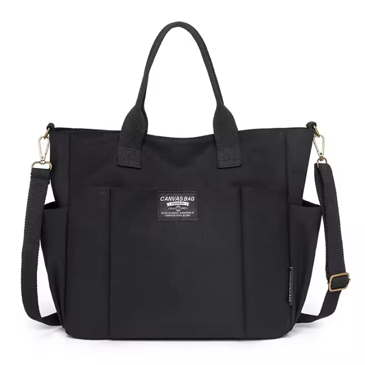 Toth de gran capacidad multibolsillo de mano bolsa de lona simple de ocio estudiante hombro cross-body clase bolsa de ordenador - 1