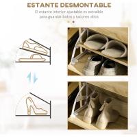 Estrecho Zapatero con 2 Cajones Abatibles y 2 Cajones Extraíbles Espacio para 12 Pares de Zapatos - details 23