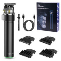 Hatteker-cortadora de pelo eléctrica Zero Grave para hombre, máquina cortadora de pelo recargable, afeitadora Blanca Negra - details 6