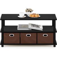 Mesa de Centro con Cajones Madera de Ingeniería Roble Francés/Negro/Negro - details 9
