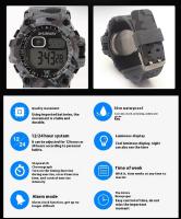 Reloj de Pulsera Electrónico de Moda para Hombres SHUNWAY Impermeable, Luz Nocturna, Deportes al Aire Libre, Camuflaje - details 4