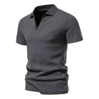 Camisa Henley para hombre Slim Fit Algodón Manga corta Camiseta casual Jogger Camisetas para hombre Tops sueltos - details 2