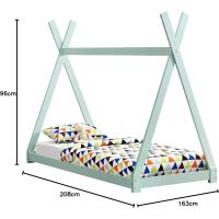 Cama para niños pequeños Cama Infantil 160 x 80cm Estructura Tipi de Madera Pino Color Pino Natural - details 37