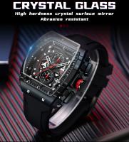Reloj deportivo de lujo para hombre, reloj de pulsera analógico automático luminoso resistente al agua con cristal curvo de barril para exteriores y negocios - details 9