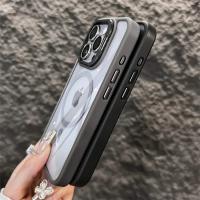 Funda magnética de lujo con soporte de anillo de Metal a prueba de golpes para MagSafe iPhone 15 14 13 12 Pro Max Protector de lente de vidrio cubierta transparente - details 13