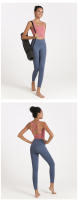 Top deportivo sin mangas con espalda cruzada para mujer, a prueba de golpes, para correr, fitness, con acolchado, sujetador de yoga. - details 0