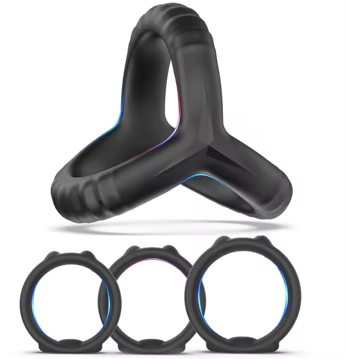 Juego de anillos de silicona para pene, anillos COC para pene, anillo de mejora masculina, juguetes sexuales para hombres, juguetes sexuales para parejas, juguetes para hombres y mujeres para mejorar la erección, anillo de placer para hombres para parejas - 1