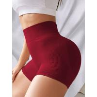 Pantalones cortos de impacto de cintura baja para mujer, pantalones cortos acanalados para entrenamiento, pantalones cortos de gimnasio, pantalones cortos de Yoga sin costuras - details 7