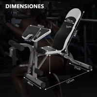 BANCO ABDMINALES MULTIFUNCIÓN BANCOS DE EJERCICIO, PORTANTE 200KG - details 1