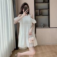 Vestido de primer amor francés con temperamento, Falda corta holgada de Súper Hada con diseño suave y hombros descubiertos - details 4