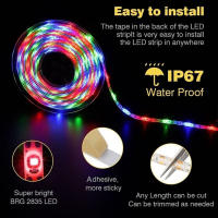 Tiras de Luz LED 2835 RGB Eflexibles y Impermeables 3.7V con Energía Solar para Decoración de Jardín en Casa - details 2