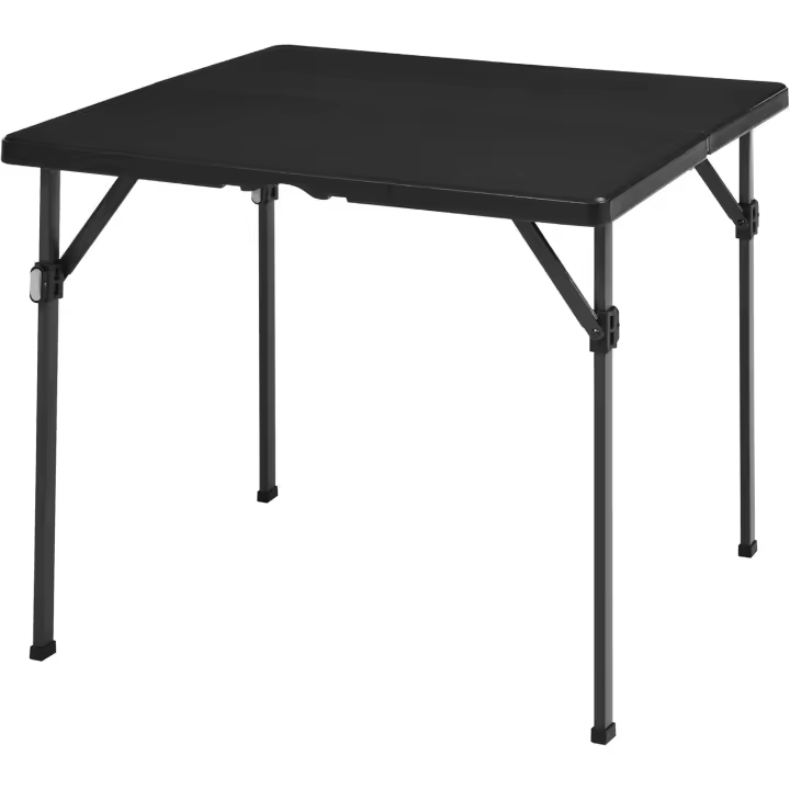 Mesa de Camping Plegable Cuadrada con Asa Ligera, Portátil, Adecuada para Interiores y Exteriores, 86.1 x 86.1 x 74 cm - 1
