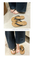 Verano nuevo casual pisando mierda sintiendo chanclas de gran tamaño las mujeres usan zapatillas geniales de moda de lunares con punta de fondo plano. - details 2
