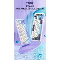 El macro del eje verde define el teclado del juego Teclado mecánico luminoso de colores mezclados - details 17