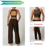 Chaleco de yoga sin mangas con cuello halter para mujer Chaleco deportivo ajustado con cuello halter - details 0