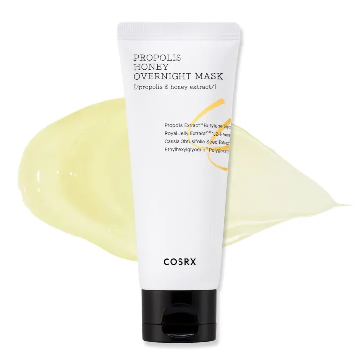 COSRX Full Fit Honey Overnight Mask 2.03 fl.oz / 60ml Extracto de propóleo 87% |   Cuidado de la piel coreano, libre de crueldad, libre de parabenos - 1