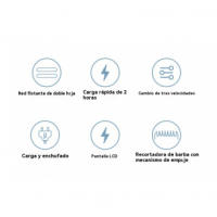 Afeitadora Eléctrica de Vaiven Cortadora de Pelo de Peluquería con Pantalla LCD Digital - details 7